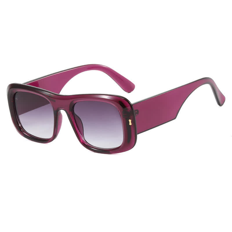 Arrow Decor Square Frame Thick Sunglasses
