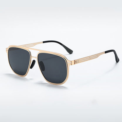 Double Bridges Polarized Lightweight Aviator Sunglasses for Driving