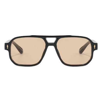 Square Frame Double Bridges Vintage Sunglasses