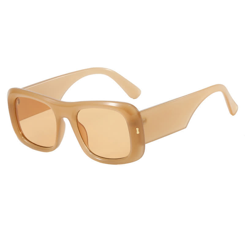 Arrow Decor Square Frame Thick Sunglasses