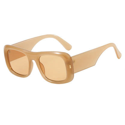 Arrow Decor Square Frame Thick Sunglasses