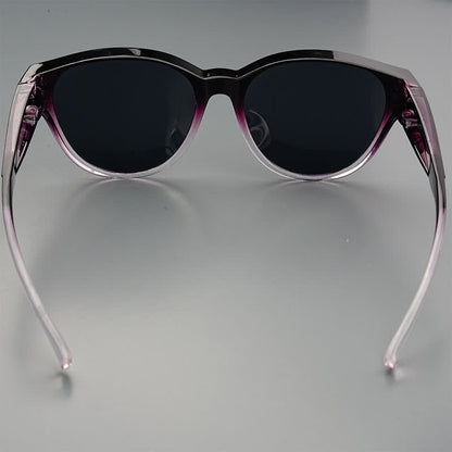 Fit Over Glasses Cat-Eye Star Decor Polarized Sunglasses