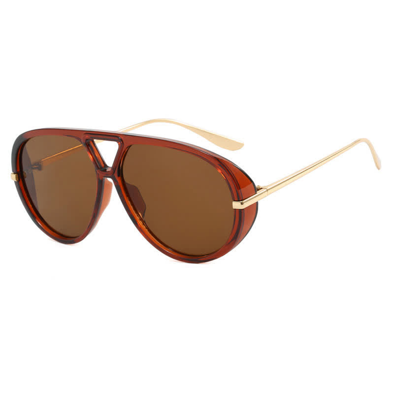 Fashion Double Bridges Aviator Sunglasses
