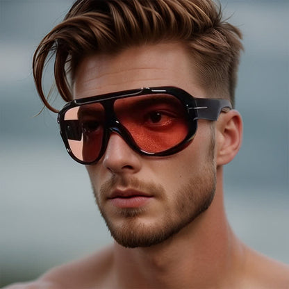 'T' Design Oversized Aviator Sunglasses