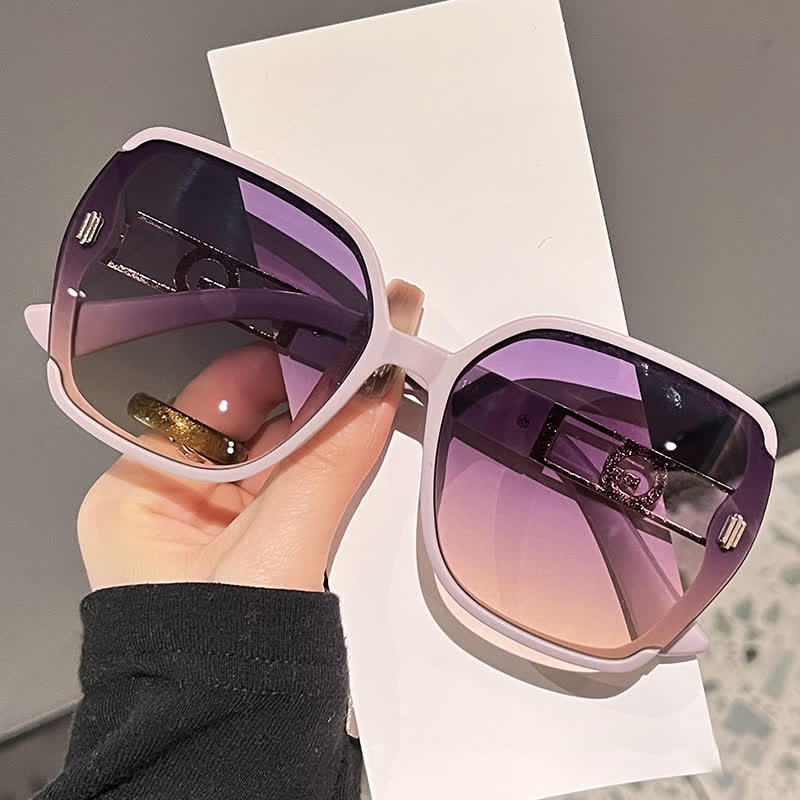 Fashion Square Hollow-out Oversized Sunglasses
