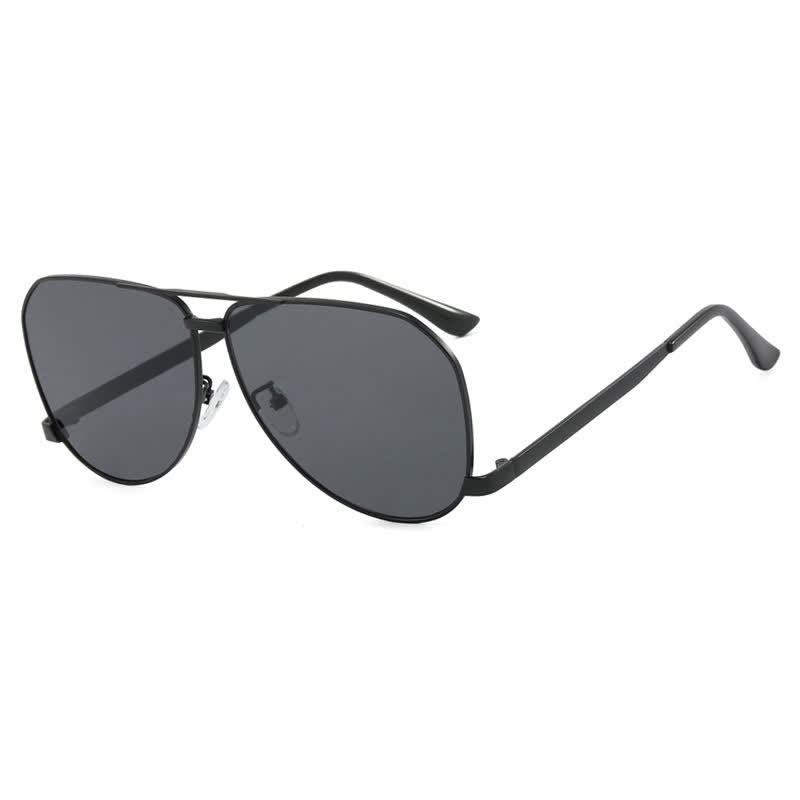 Double Bridges Metal Temples Aviator Sunglasses