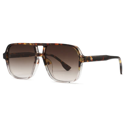 Double Bridges Square Frame Vintage Sunglasses