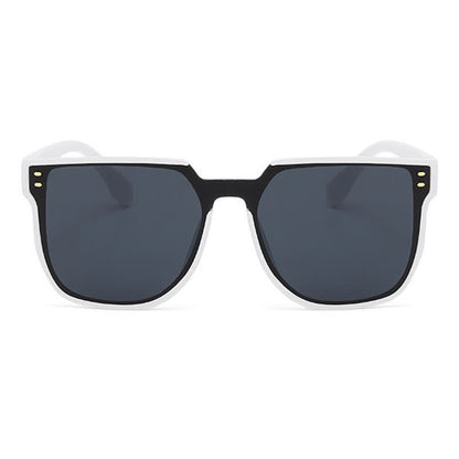 Mirror Lens Square Frame Driving Sunglasses