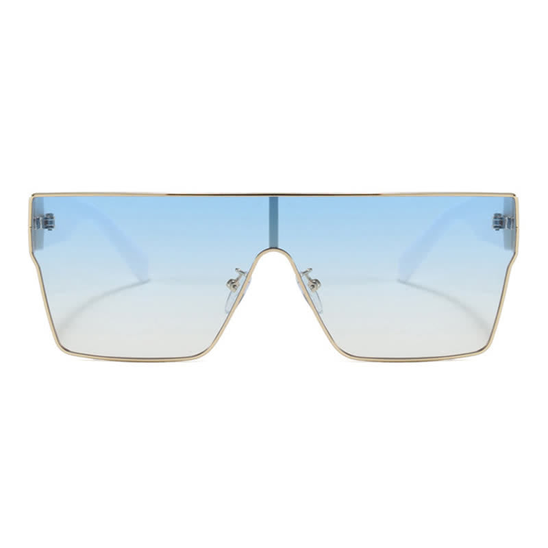 One-piece Square Frame Oversized Sunglasses