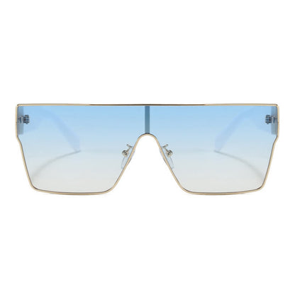 One-piece Square Frame Oversized Sunglasses