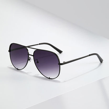 Vintage Double Bridges Aviator Frame Sunglasses For Driving