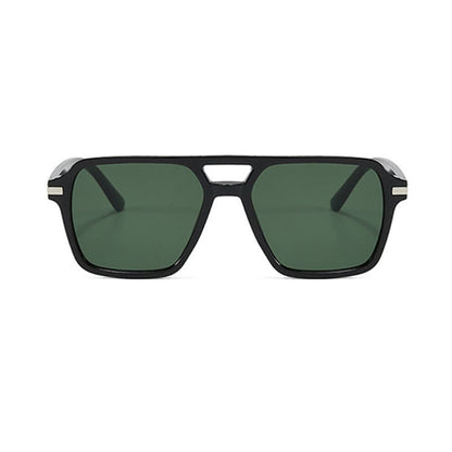 Square Frame Double Bridges Classic Sunglasses