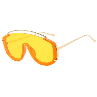 One-piece Oversized Aviator Sunglasses