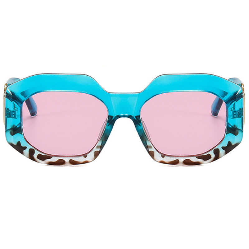 Trendy Geometric Thick Frame Sunglasses