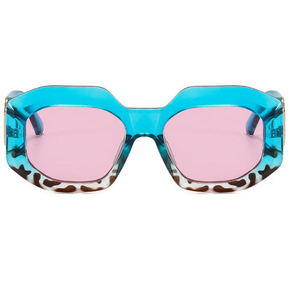 Trendy Geometric Thick Frame Sunglasses