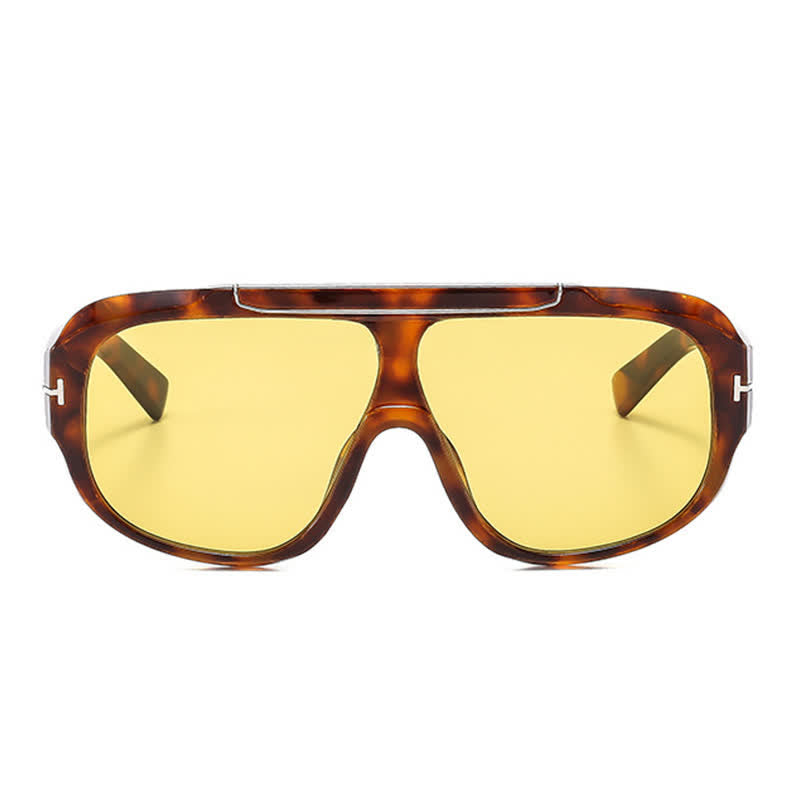 'T' Design Oversized Aviator Sunglasses