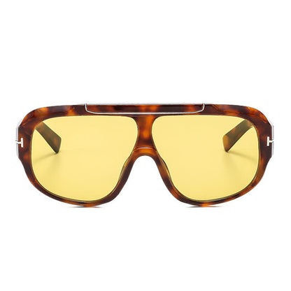 'T' Design Oversized Aviator Sunglasses