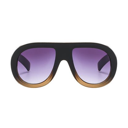 Oversized Frame Hipster Aviator Sunglasses