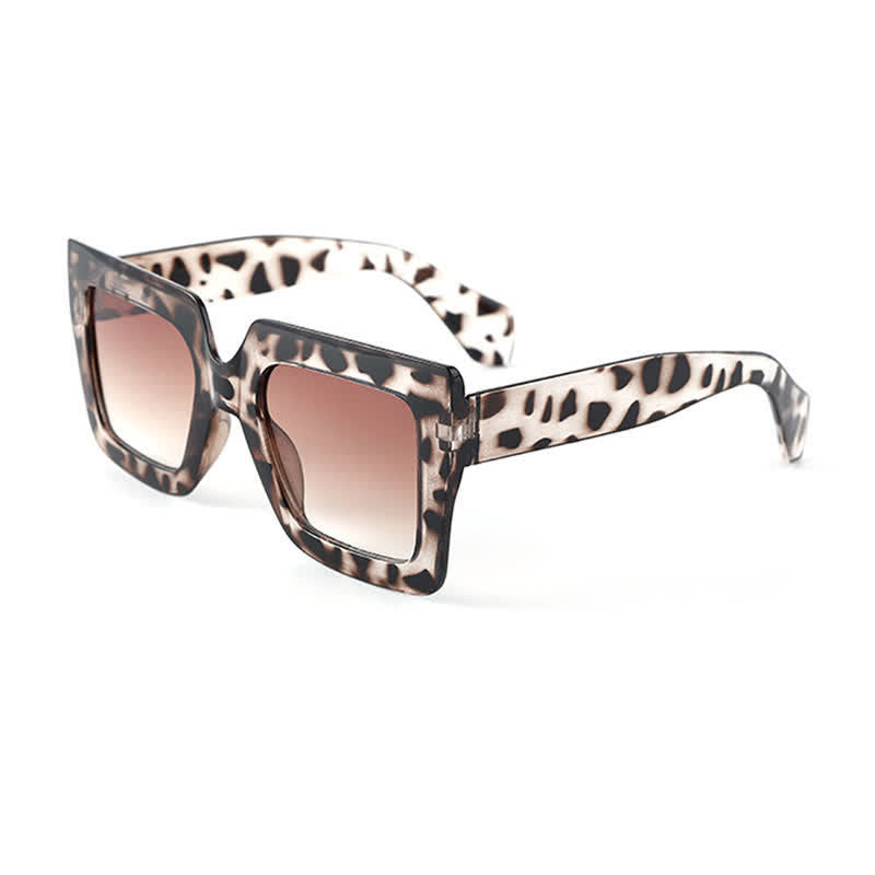 Oversized Square Frame Fashion Thick Sunglasses