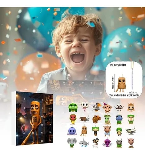 🔥Last Day 70% OFF - 🎁Tung Tung Tung Sahur Italian Brainrot Countdown 24Days Advent Calendar