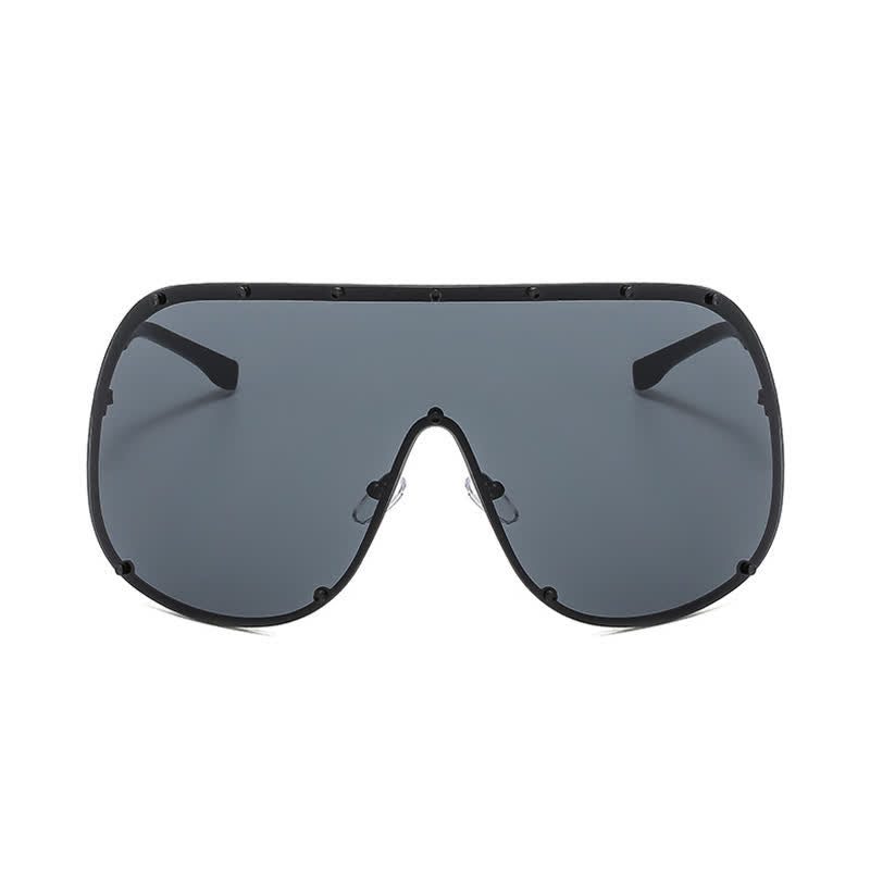 Unisex Hipster One-piece Polarized Aviator Sunglasses
