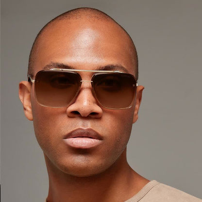 Double Bridges Unisex Aviator Sunglasses