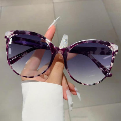 Cat-Eye Oversized Frame Hipster Sunglasses