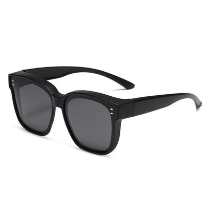 Fit Over Glasses Square Frame Polarized Sunglasses for Women Men