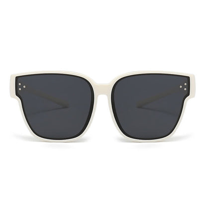 Fit Over Glasses Square Frame Classic Polarized Sunglasses for Women Men