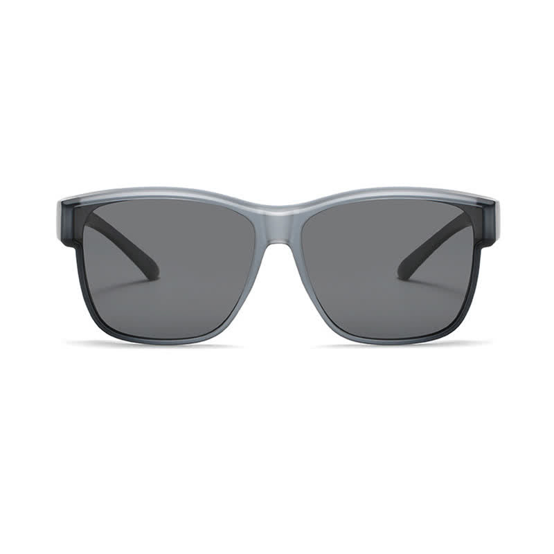 Fit Over Glasses Square Frame Polarized Sunglasses