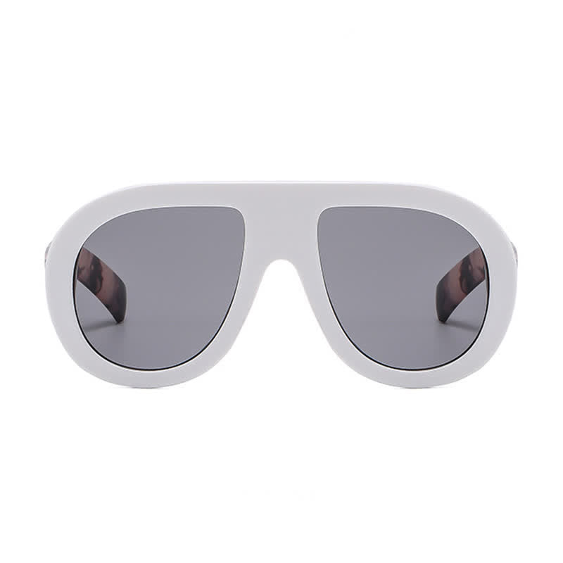 Oversized Frame Hipster Aviator Sunglasses