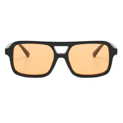 Double Bridges Square Frame Retro Sunglasses
