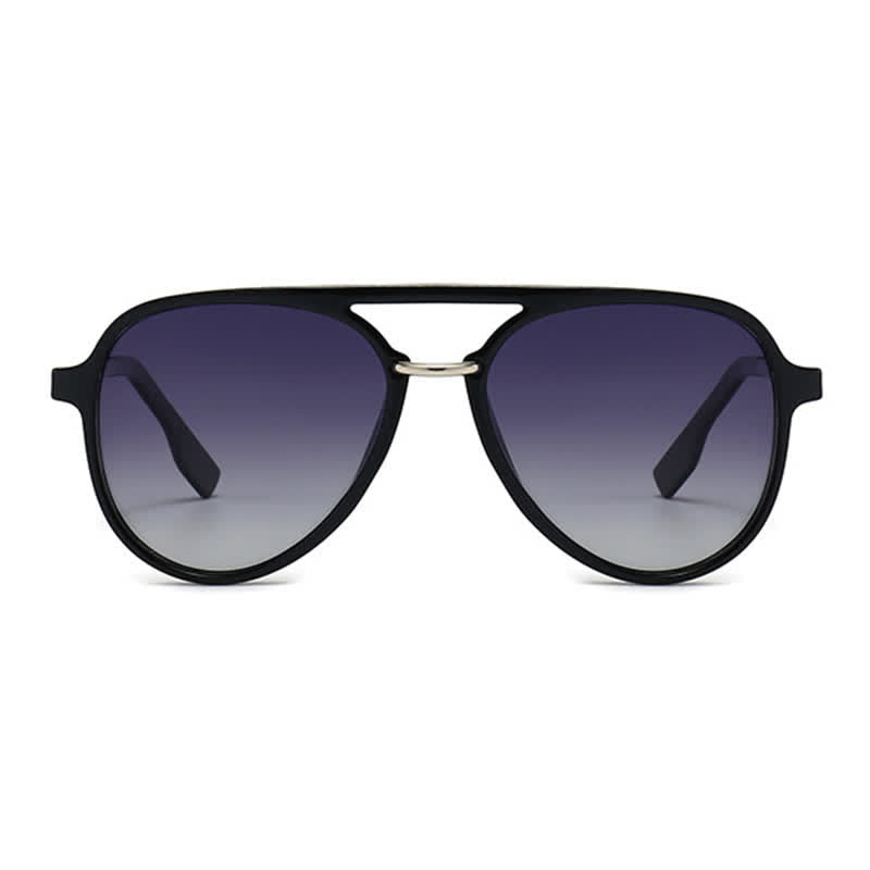 Double Bridges Polarized Aviator Sunglasses