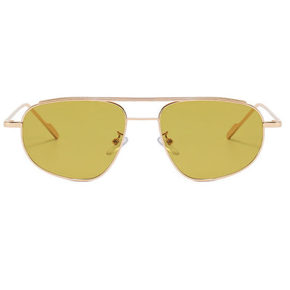 Double Bridges Hipster Aviator Sunglasses