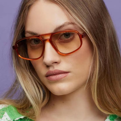 Double Bridges Vintage Aviator Sunglasses