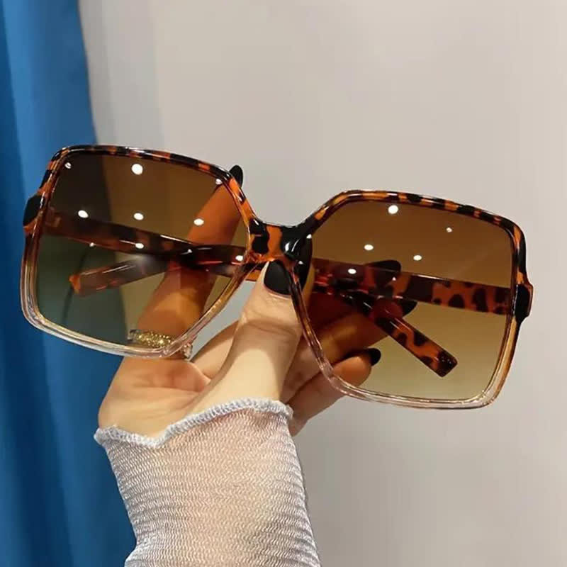 Square Frame Vintage Oversized Sunglasses