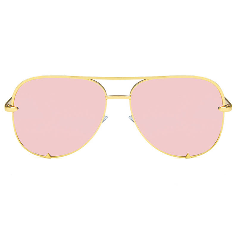 Vintage Double Bridges Aviator Frame Sunglasses For Driving