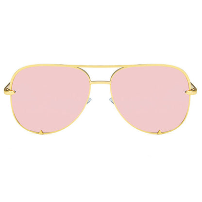 Vintage Double Bridges Aviator Frame Sunglasses For Driving