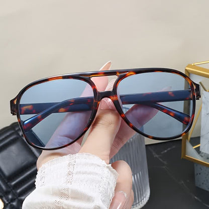 Double Bridges Fashion Aviator Sunglasses