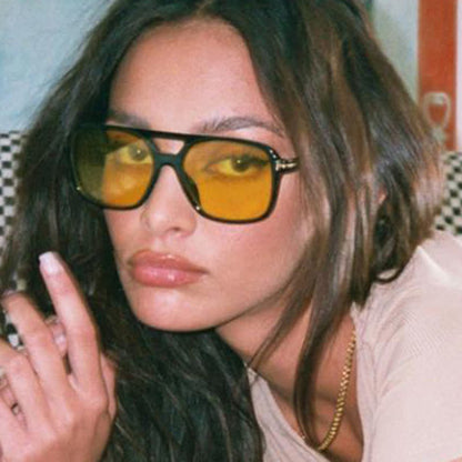 Double Bridges Retro-Vintage Aviator Sunglasses