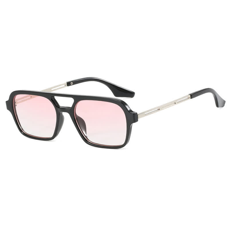 Double Bridges Retro Aviator Sunglasses