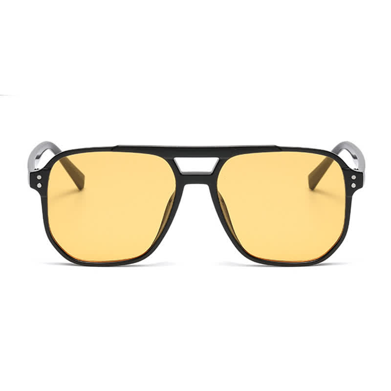 Vintage Double Bridges Tinted Aviator Sunglasses