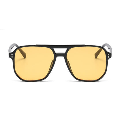 Vintage Double Bridges Tinted Aviator Sunglasses