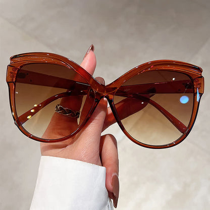 Butterfly Oversized Frame Hipster Sunglasses