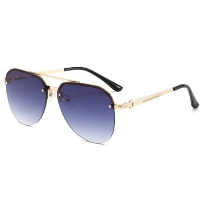 Aviator Frame Double Bridges Driving Sunglasses