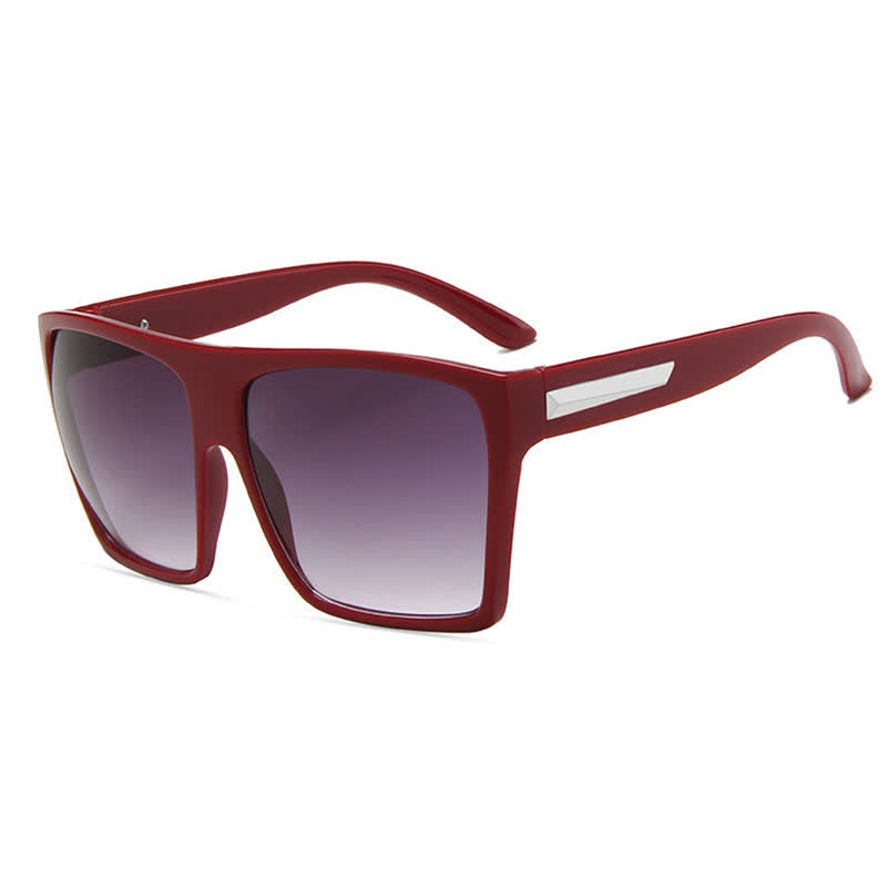 Flat Top Oversized Square Frame Fashion Sunglasses