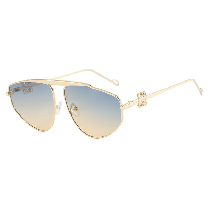 Hollow-out Irregular Aviator Sunglasses