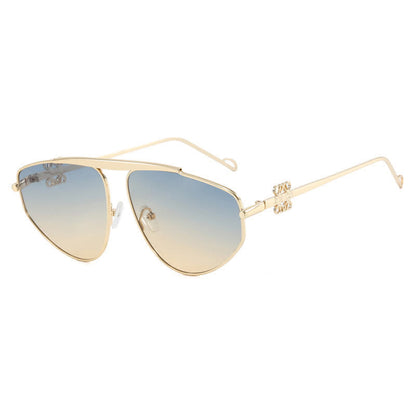 Hollow-out Irregular Aviator Sunglasses