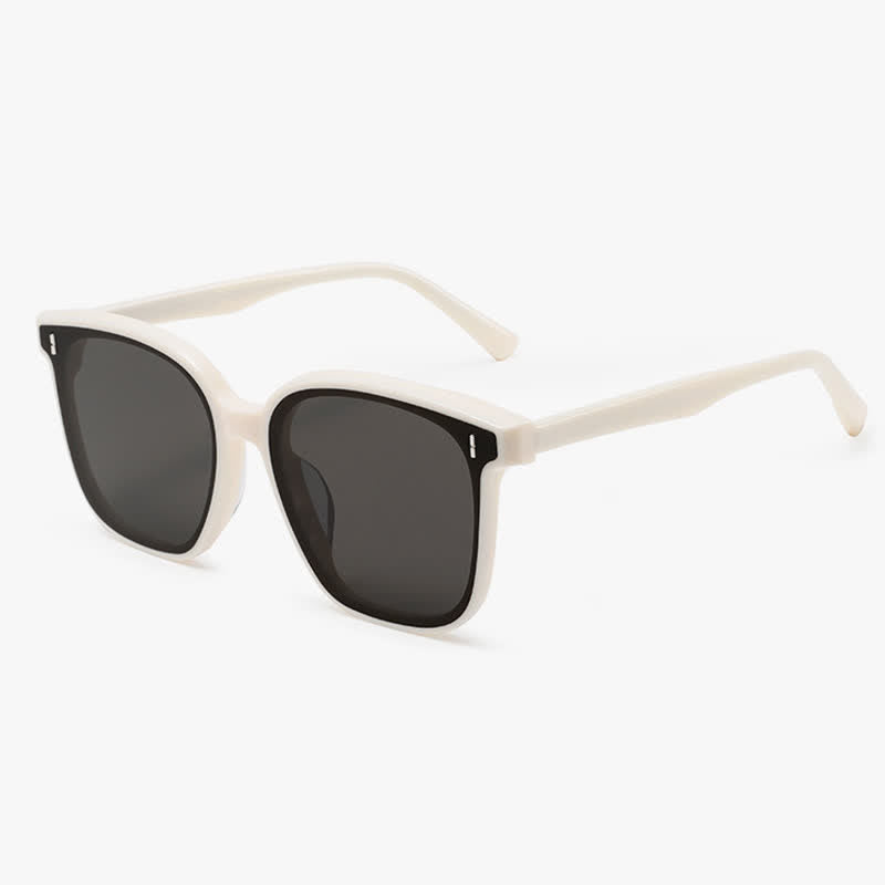 Square Large Frame Simple Sunglasses with Nylon Lenses