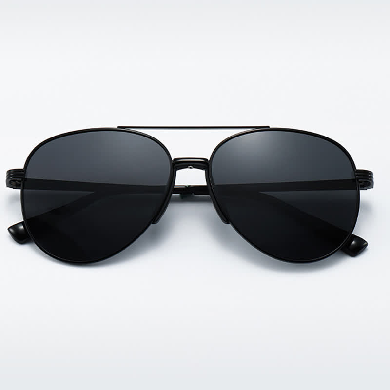 Double Bridges Hipster Polarized Photochromic Aviator Sunglasses